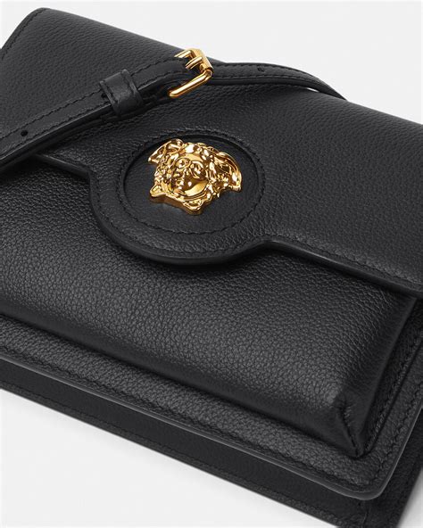 versace black cross body bag medusa head|Versace Medusa tote bag.